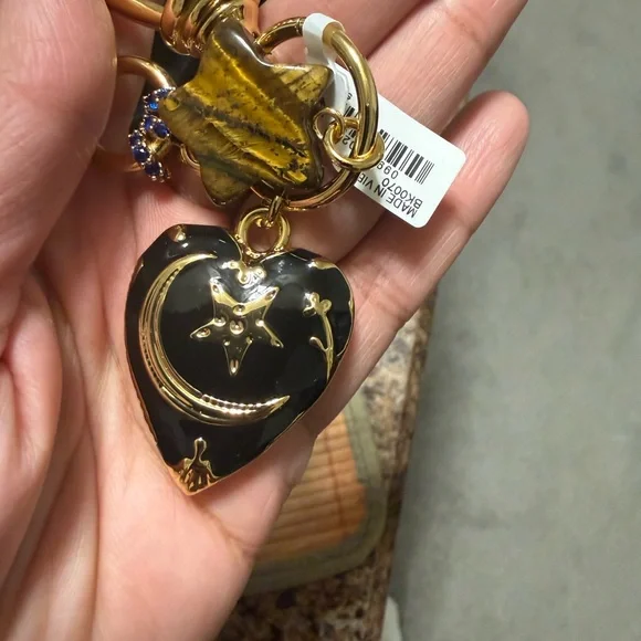 Madewell Gold and Black Keychain with Charms - Picture 3 of 4
